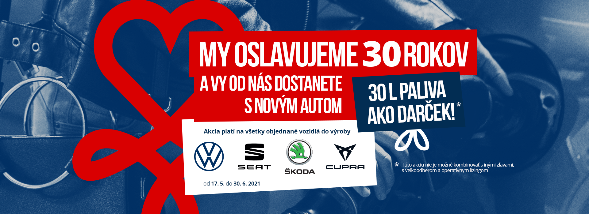 Autoprofit.sk My oslavujeme 30 rokov a Vy od nás dostanete s novým autom 30 l paliva ako darček! 